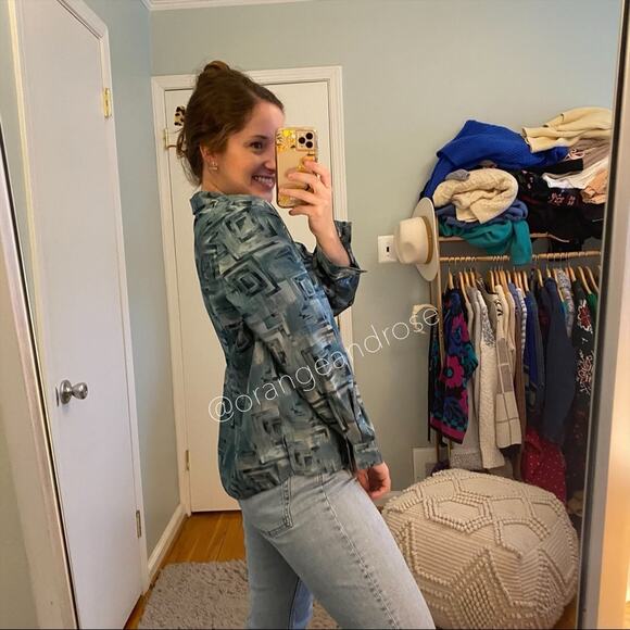 Vintage Blue Blouse - Picture 2 of 9